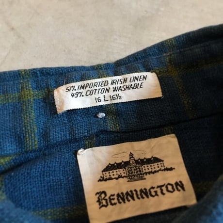 1960's BENNINGTON Cotton&Linen L/S Shirt