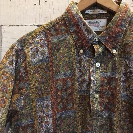 1960's Manhattan Batik Pullover S/S Shirt
