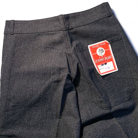1950's LE MONT BLANC Black Chambray Trousers Deadstock