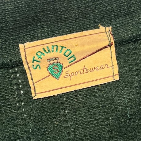 1940's STAUNTON Cotton&herringbone Tweed Cardigan
