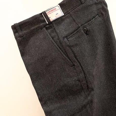1940's Unknown Black Covert Trousers Deadstock