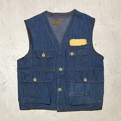 1970's SAFT BAK Denim Fishing Vest