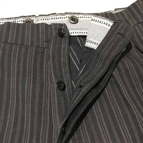 1930〜40's French Unknown Cotton Stripe Trousers