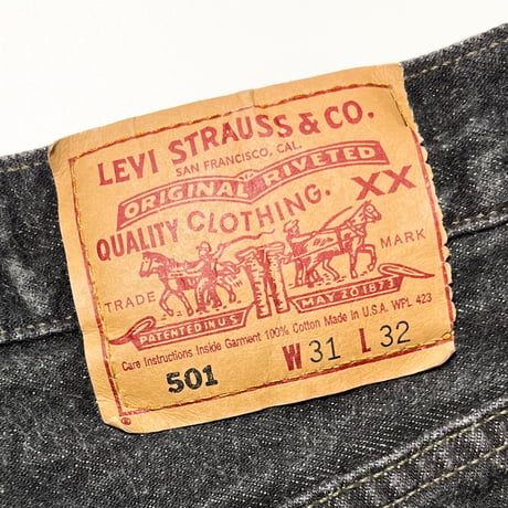 1990's Levi's 501 Black Denim Pants