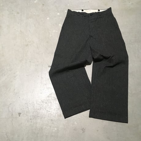 1940's〜 Unknown Black Chambray Trousers