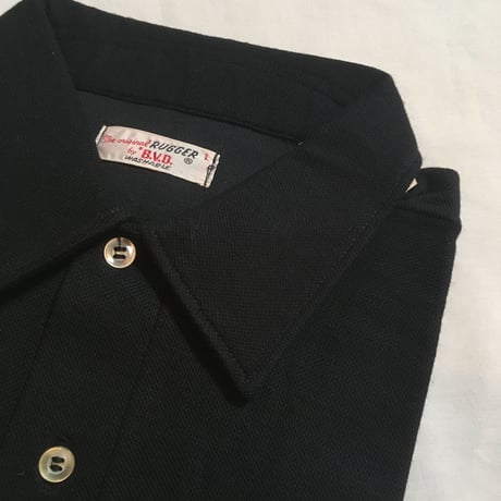 1960's B.V.D. Black Polo S/S Shirt Deadstock