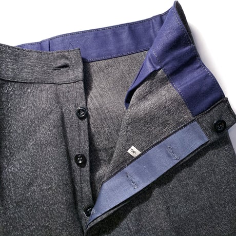 1950's LE MONT BLANC Black Chambray Trousers Deadstock
