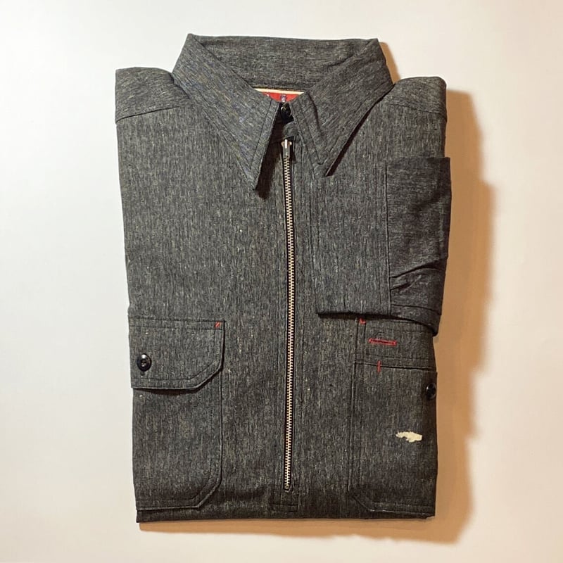 1950's UNCLE SAM Black Chambray Pullover L/S Sh 1950's UNCLE SAM Black Chambray Pullover L/S Sh