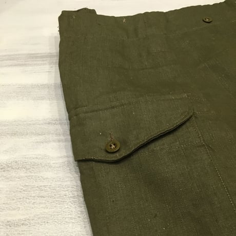 1950's British Army Green Denim Trousers Deadstock