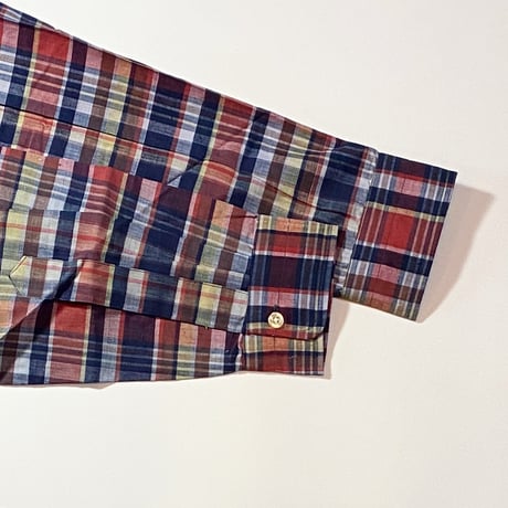 1960's BASKIN Indian Madras L/S Shirt Deadstock