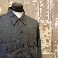 1940〜50's BARTEL PERFECTION Black Chambray L/S Shirt Deadstock