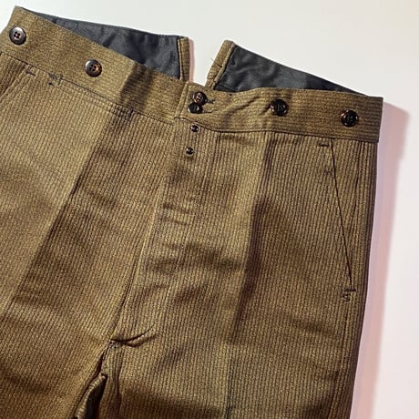 1940's〜 SAVO Brown Pique Trousers Deadstock
