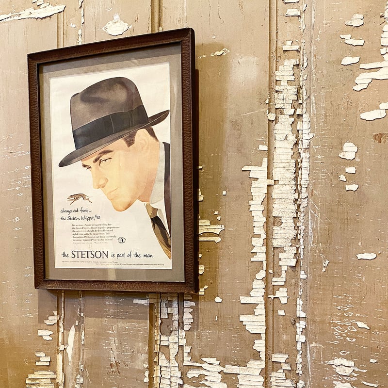 洋書広告書 1950〜60's STETSON Advertising Poster | Unwave