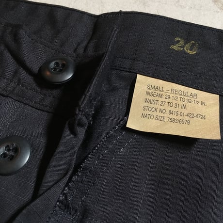 1990's US Military BLACK 357 BDU Trousers Deadstock