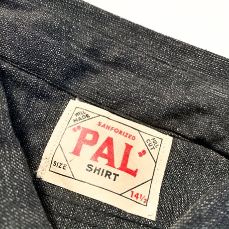 1950's PAL Black Chambray L/S Shirt Deadstock
