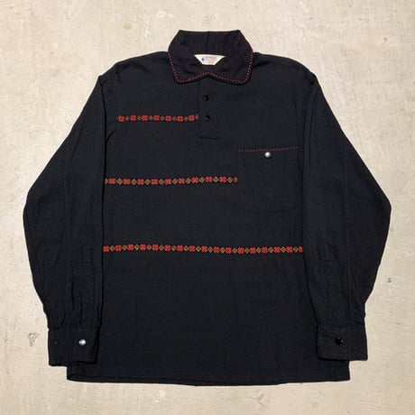 1950's VAN HEUSEN Pullover Rayon L/S Shirt