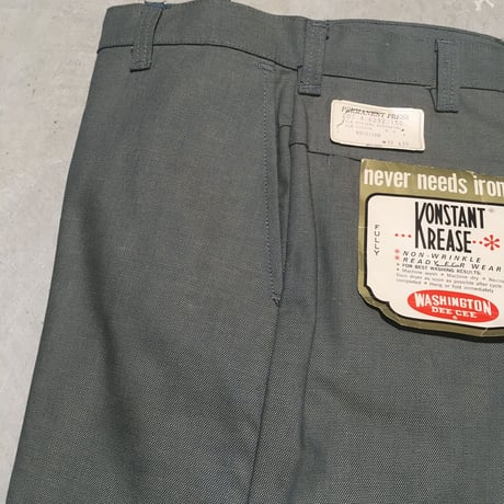 1960's WASHINGTON DEE CEE Tapered Pants Deadstock