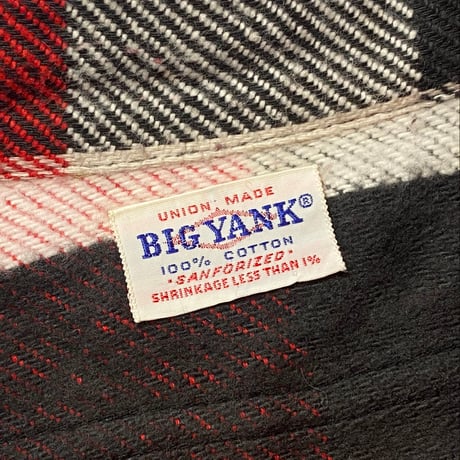 1950〜60's BIG YANK Heavy Flannel L/S Shirt Deadstock