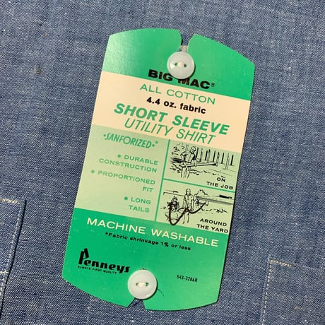 1960's BIG MAC Chambray S/S Shirt Deadstock