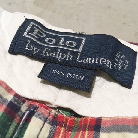 1990〜00's Polo by Ralph Lauren Indian Madras Patchwork Trousers