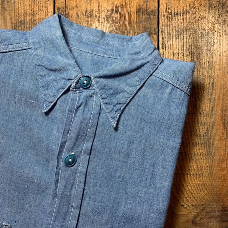 1940〜50's US.NAVY Chambray L/S Shirt