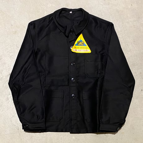 1940〜50's LE MONT ST MICHEL Black Moleskin Jacket Deadstock