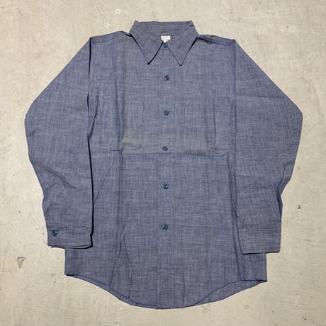 1960's Unknown Chambray L/S Shirt Deadstock