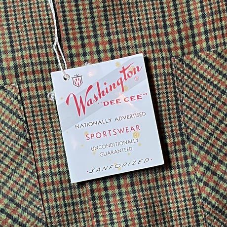 1960's Washington Dee Cee Flannel L/S Shirt Deadstock
