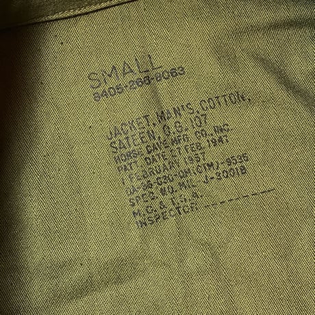 1950's US.ARMY M-47 Utility Jacket Deadstock