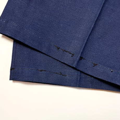 1930's French Unknown Indigo Cotton&Linen Trousers Deadstock