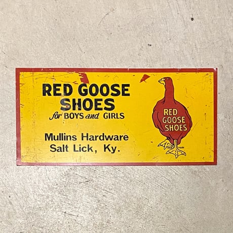 1940's〜 RED GOOSE SHOES Advertising Sign