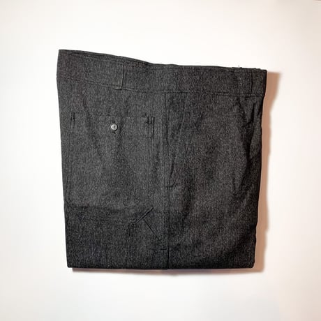 1950's French Unknown Black Chambray Trousers Deadstock