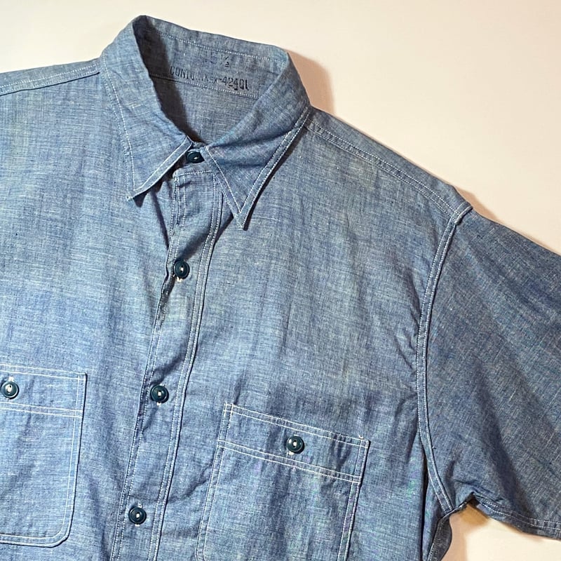 1940's US.NAVY Chambray L/S Shirt | Unwave