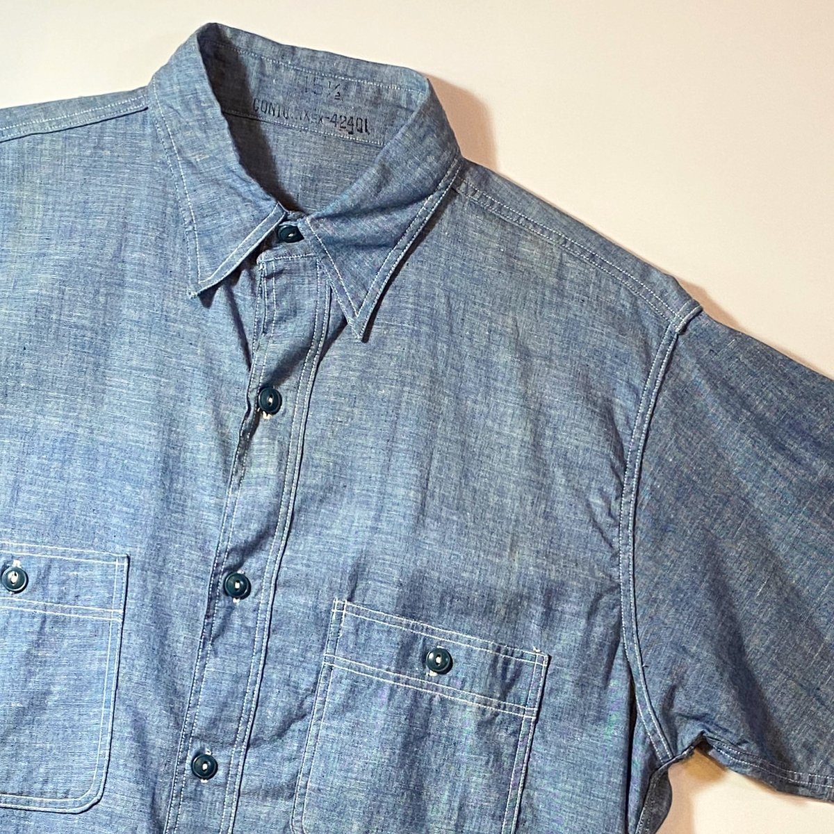 1940's US.NAVY Chambray L/S Shirt | Unwave 1940's US.NAVY Chambray L/S Shirt | Unwave
