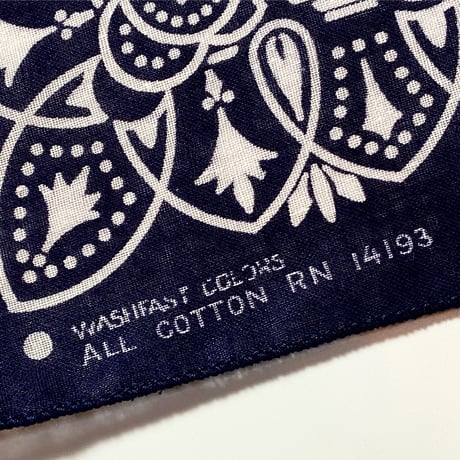 1960's WASHFAST COLORS Bandana Deadstock