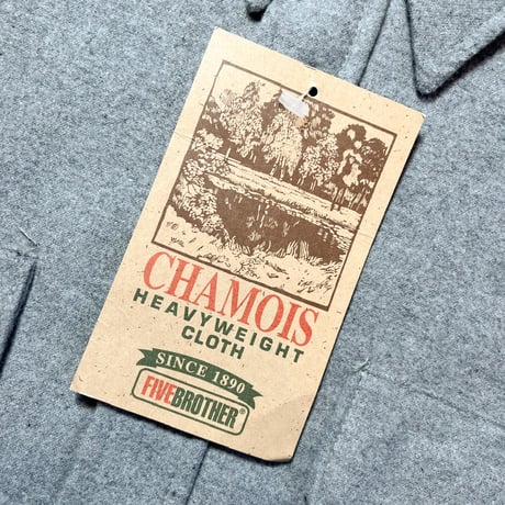 1980's FIVE BROTHER Chamois Cloth L/S Shirt Deadstock