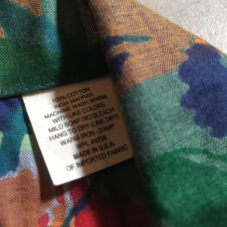 1980's Lord Jeff Indian Madras S/S Shirt Deadstock