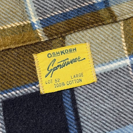 1960's〜 OSHKOSH Flannel L/S Shirt