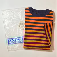 1990's LANDS' END Border Tee Deadstock