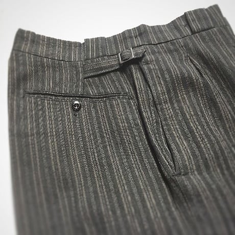 1930〜40's French Unknown Cotton Stripe Trousers