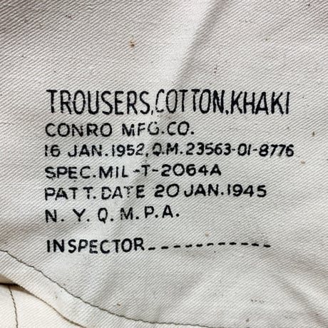 1950's US.ARMY Chino Trousers Deadstock