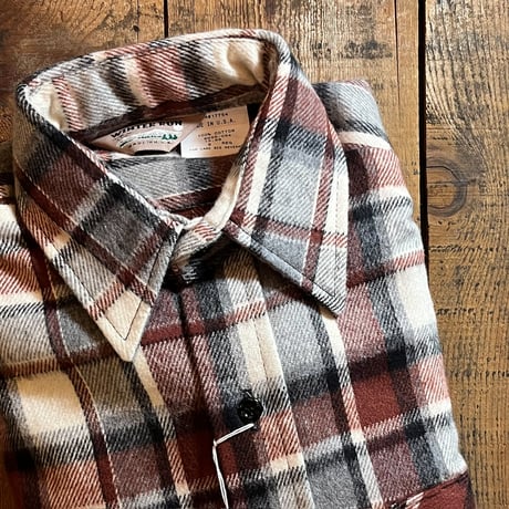 1980's WINTER RUN Heavy Flannel L/S Shirt Deadstock