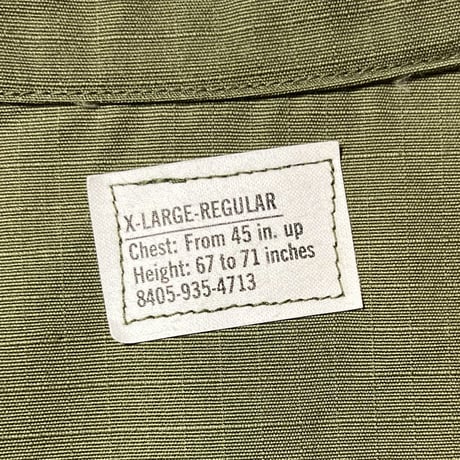 1960's US.ARMY Jungle Fatigue 4th Jacket Deadstock