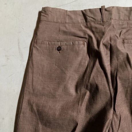 1950's OVER THE TOP Brown Chambray Trousers Deadstock