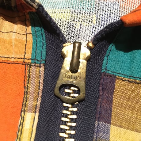 1960's PETERS Indian Madras Patchwork Anorak Parka