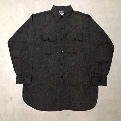 1940's Pioneer Black Chambray L/S Shirt