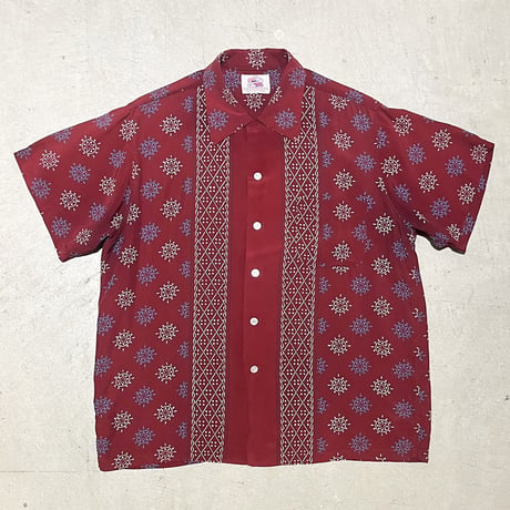 1950's DUKE KAHANAMOKU Rayon Hawaiian S/S Shirt