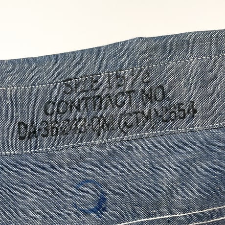 1950〜60's US.NAVY Chambray L/S Shirt Deadstock