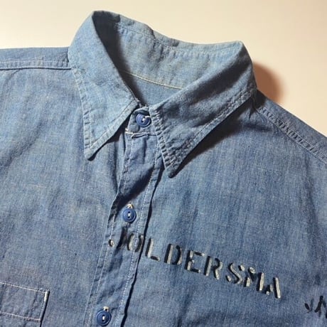 1940〜50's US.NAVY Chambray L/S Shirt