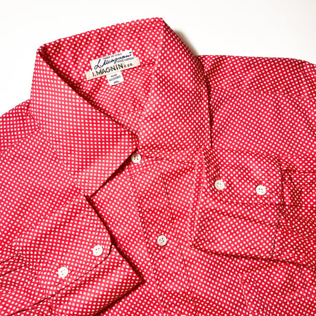 1960's I.MAGNIN&CO. Dots L/S Shirt